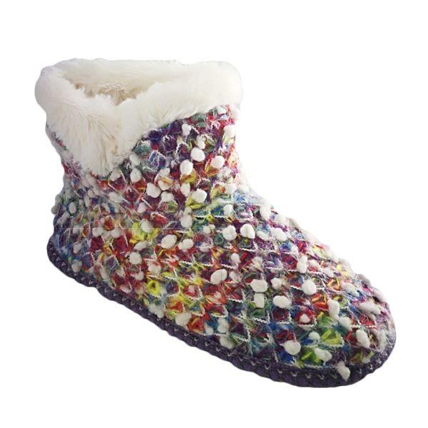 Colorful Fleece Rainbow Indoor Warm Slipper